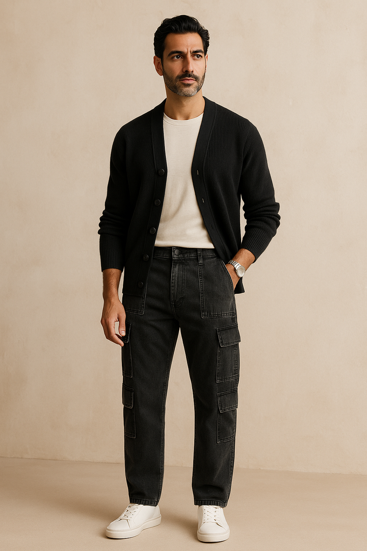 Pocket Cargo Denim Jeans