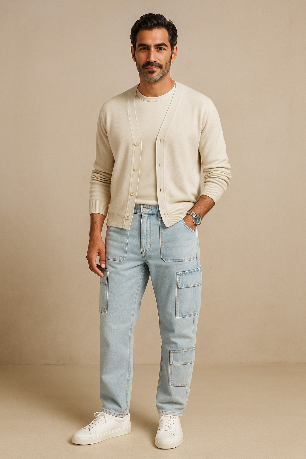 Pocket Cargo Denim Jeans