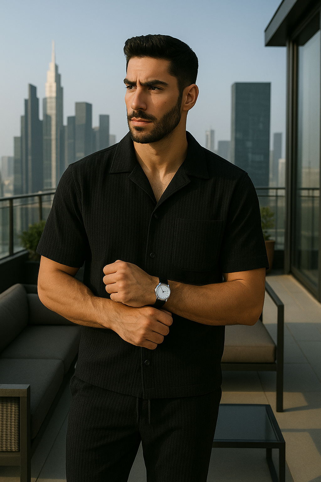 Textured Short-Sleeve Shirt