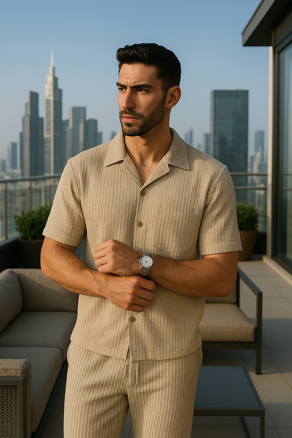 Textured Short-Sleeve Shirt