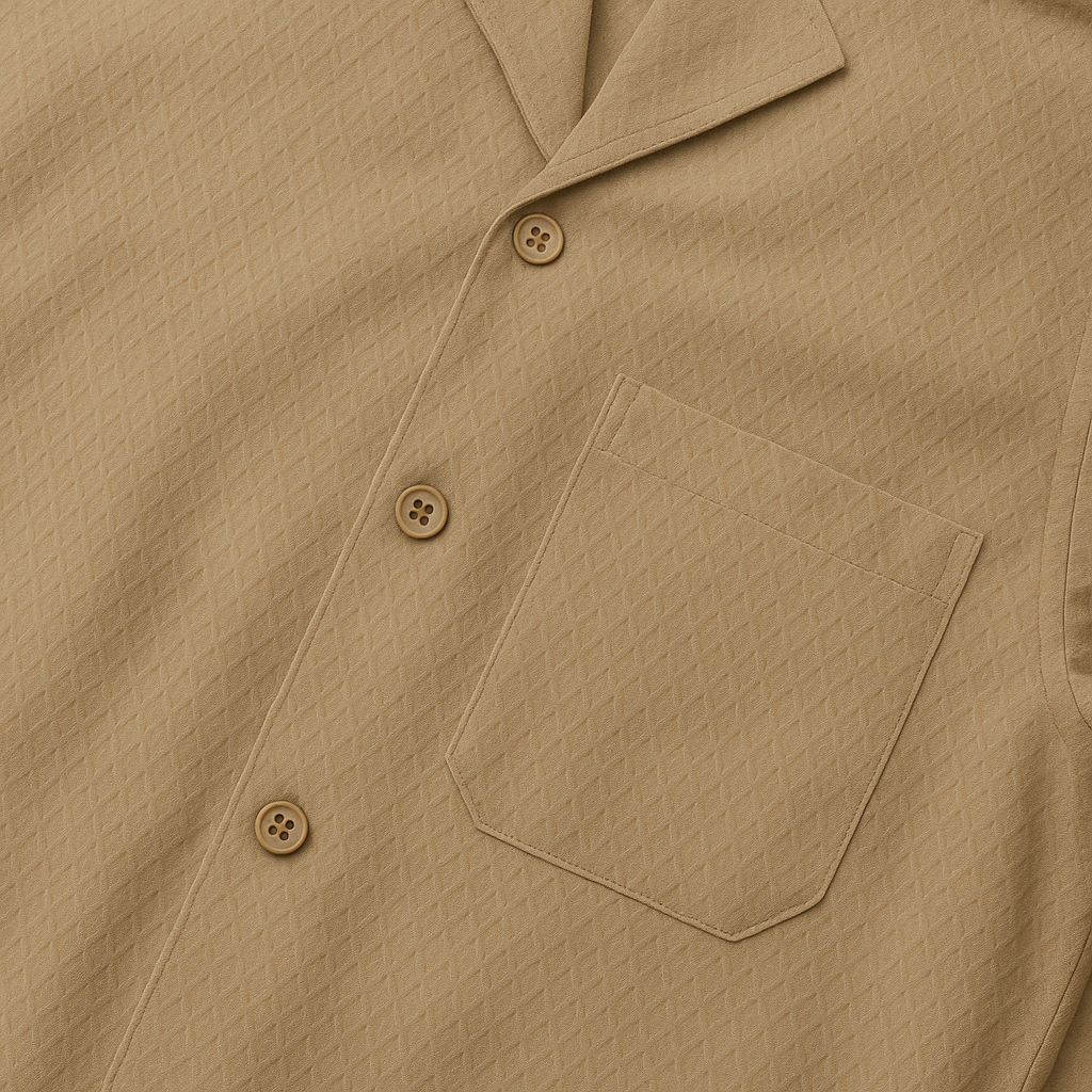 Textured Knit Short Sleeve Shirt