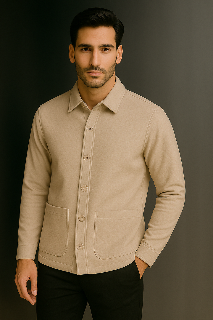 Men’s Textured Utility Shacket