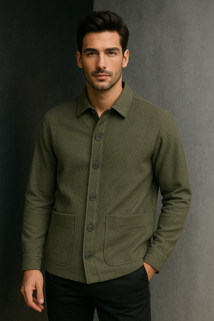 Men’s Textured Utility Shacket