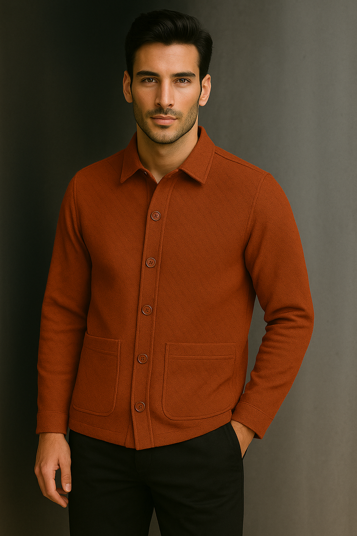 Men’s Textured Utility Shacket