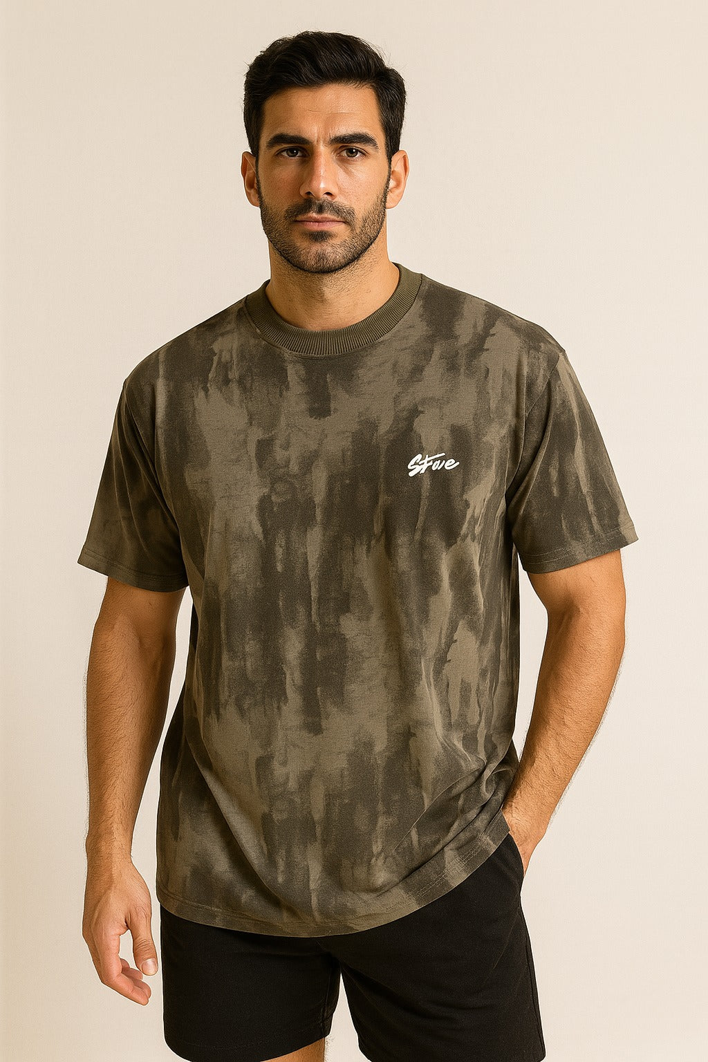 Textured Tie-Dye Logo T-Shirt