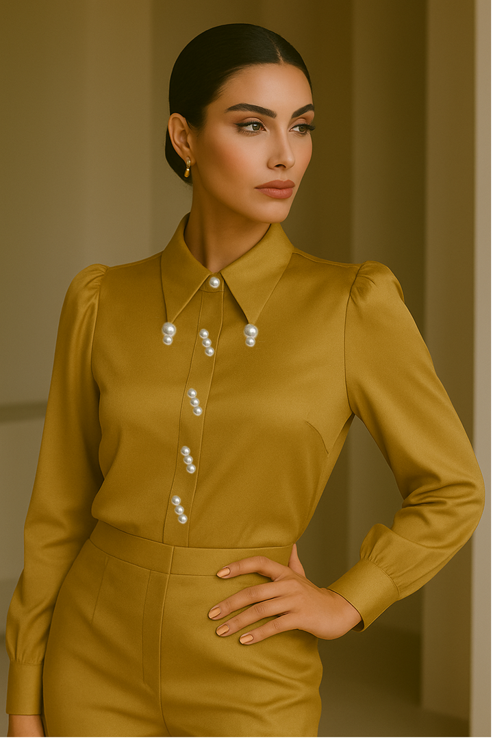 Pearl-Button Blouse