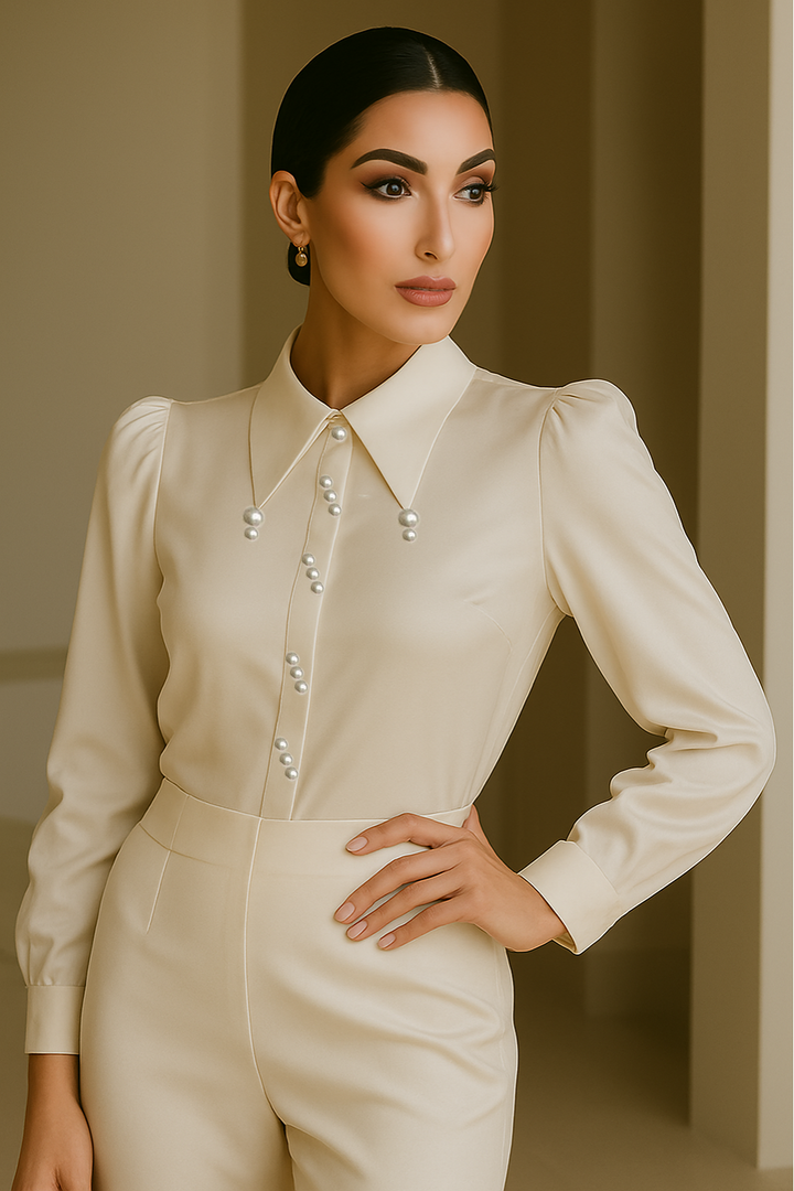 Pearl-Button Blouse