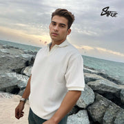 Short sleeved polo t-shirt stay true