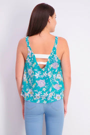 ALL OVER PRINTED SLEEVELESS TOP