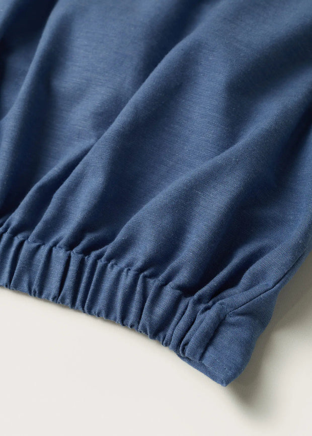 MANGO CROP TIE SHIRT