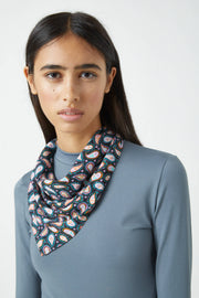 FLORAL AND PAISLEY PRINTED SCARF