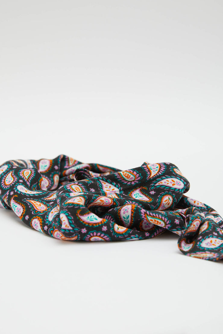 FLORAL AND PAISLEY PRINTED SCARF