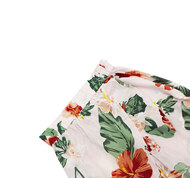 FLORAL FLARE SKIRT PEACH