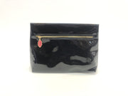 YSL MAKE UP POUCH BLACK WITH PINK LIP CHARM