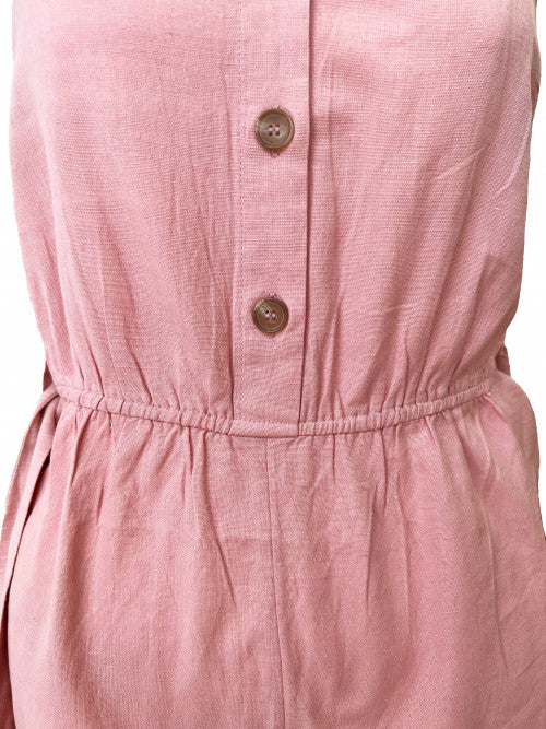 NEW LOOK BUTTON THROUGH PLAYSUIT IN PEACH