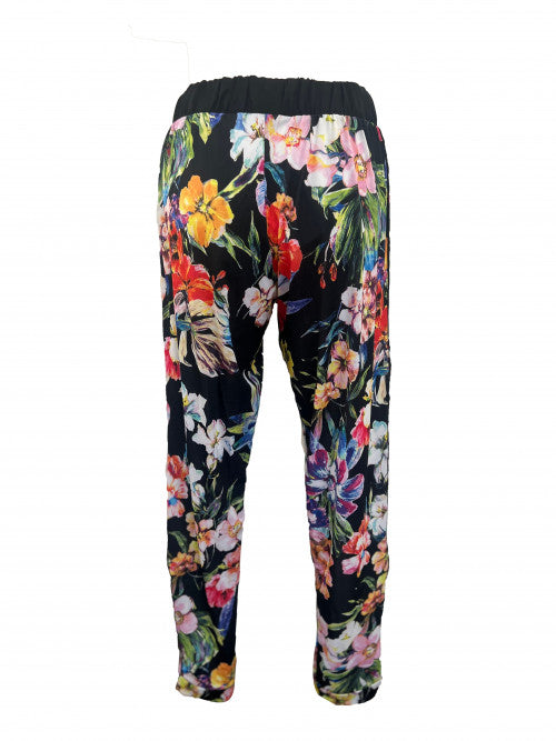 ELASTIC FLORAL PRINTED TROUSER