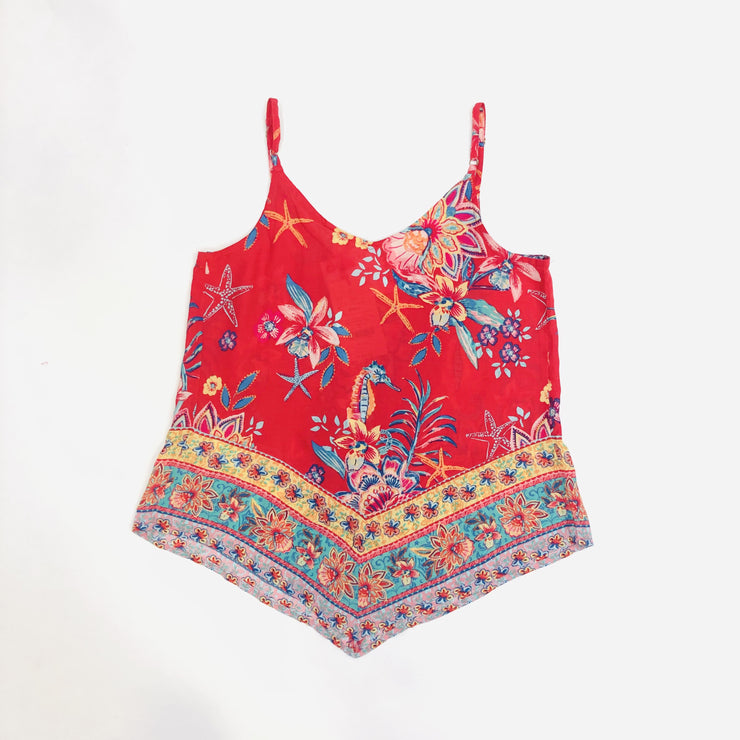 TRIANGLE PRINTED TOP PINK